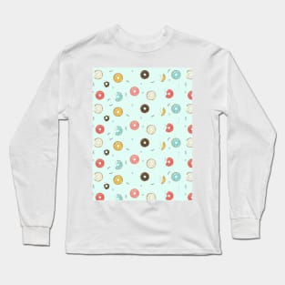 Tasty Donuts Pattern Long Sleeve T-Shirt